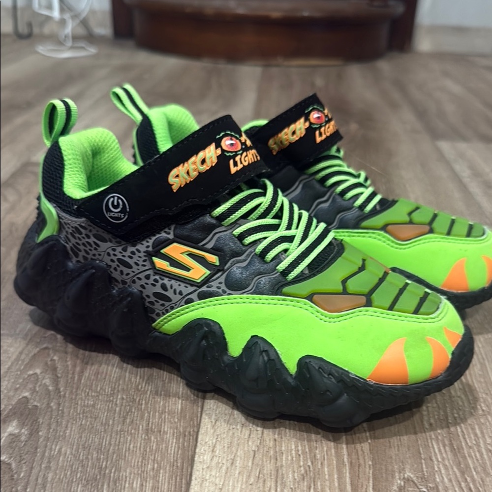 Skechers Kids' Neon Green and Black Sneakers